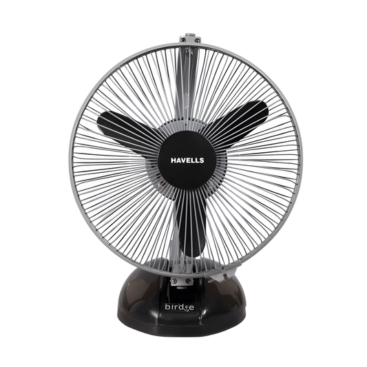 Birdie Personal Fan – 230 mm (Black Grey) - Brickbox