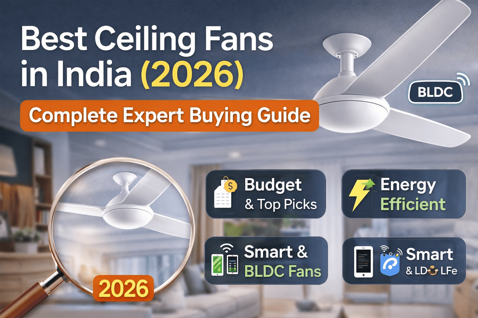Best Ceiling Fans in India (2026) – Complete Expert Buying Guide - Brickbox